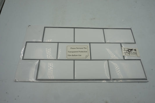 pack of 20 pieces of 30.5X15.4 (12X6") pure white Walplus 3D tile stickers WT3D1803