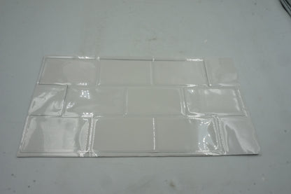 pack of 20 pieces of 30.5X15.4 (12X6") pure white Walplus 3D tile stickers WT3D1803