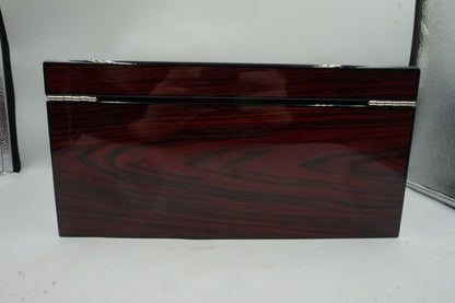 2 layer 20 slot watch case display with glass lid and slot