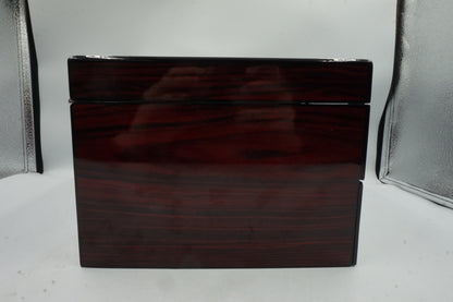 2 layer 20 slot watch case display with glass lid and slot