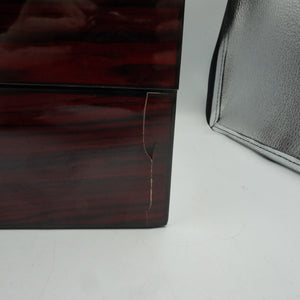 2 layer 20 slot watch case display with glass lid and slot