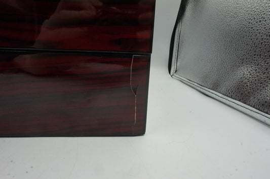 2 layer 20 slot watch case display with glass lid and slot