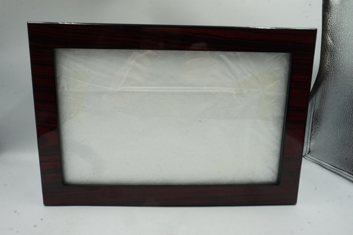 2 layer 20 slot watch case display with glass lid and slot