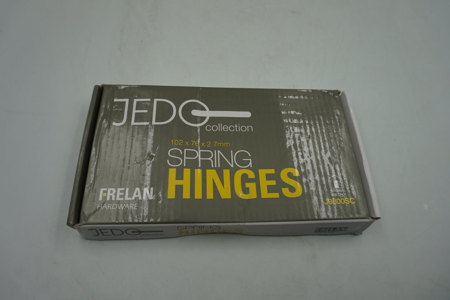 pack of three frelan hardware jedo collection door spring hinges 102X76X2.7mm