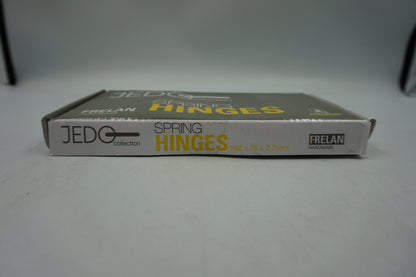 pack of three frelan hardware jedo collection door spring hinges 102X76X2.7mm