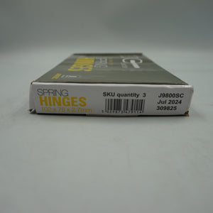 pack of three frelan hardware jedo collection door spring hinges 102X76X2.7mm