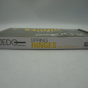 pack of three frelan hardware jedo collection door spring hinges 102X76X2.7mm