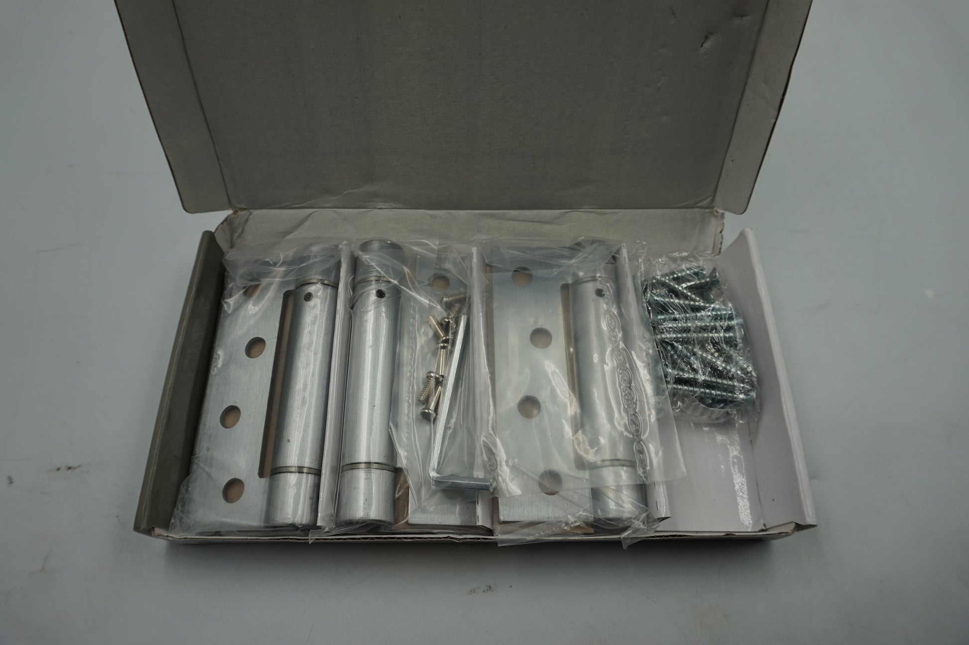 pack of three frelan hardware jedo collection door spring hinges 102X76X2.7mm