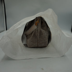 Topall sparkly diamante clutch bag gold