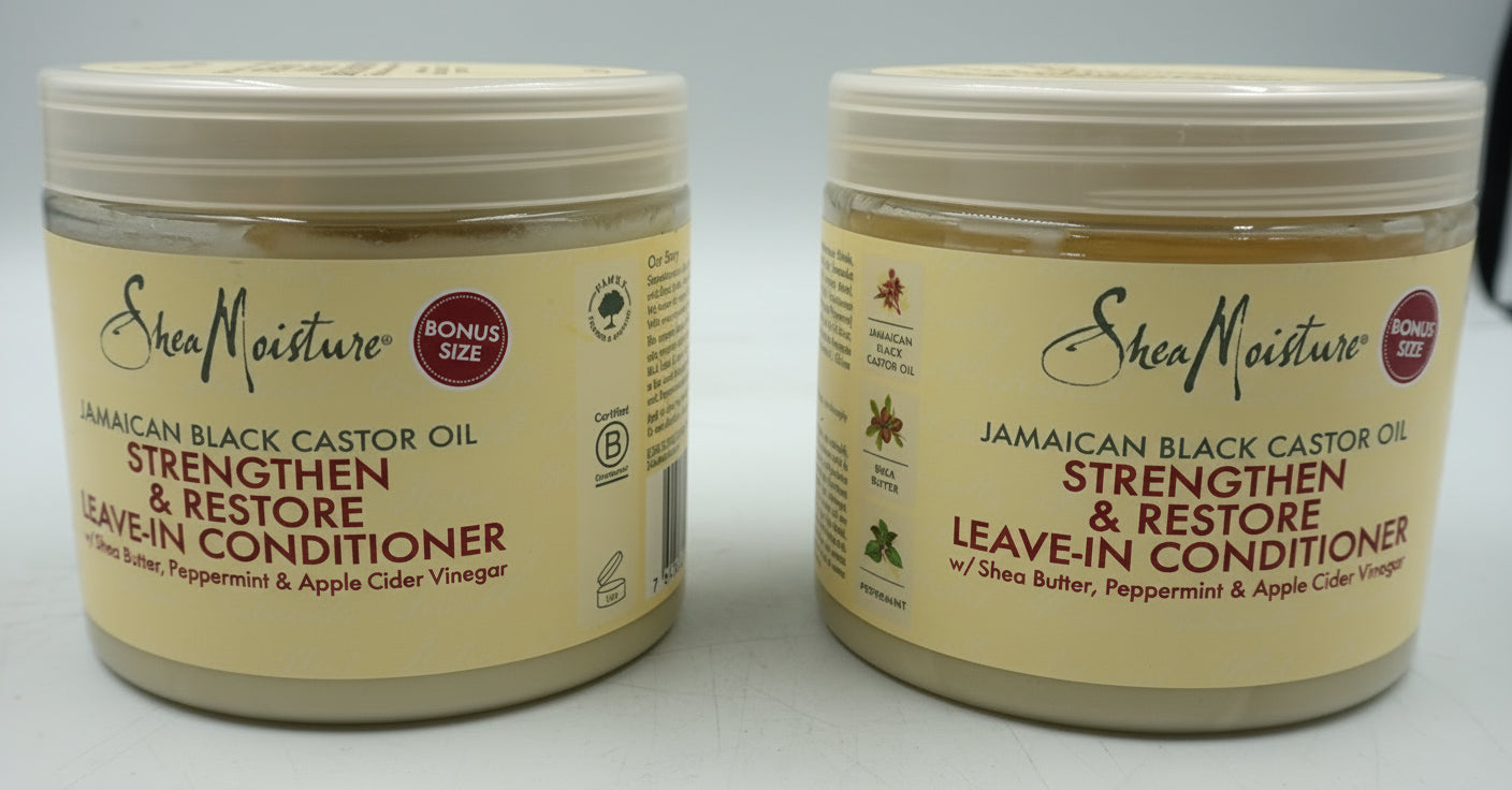 2 X Shea Moisture Jamaican Black Castor Oil Strengthen & Restore Conditioner 431 ml EACH RRP£14.99 EACH