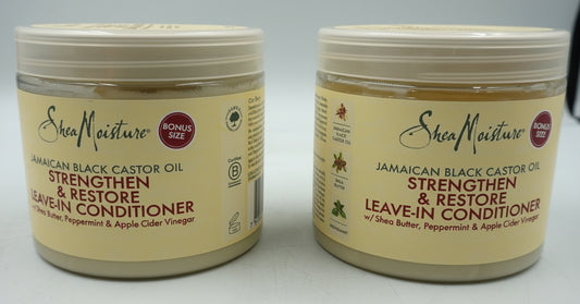 2 X Shea Moisture Jamaican Black Castor Oil Strengthen & Restore Conditioner 431 ml EACH