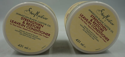2 X Shea Moisture Jamaican Black Castor Oil Strengthen & Restore Conditioner 431 ml EACH RRP£14.99 EACH