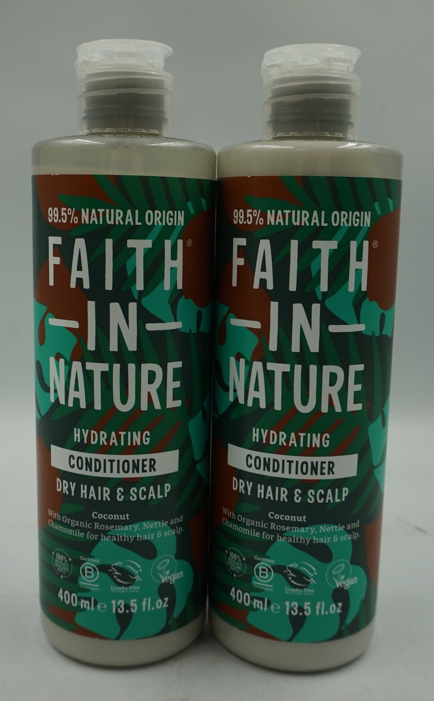 pack of 2 faith in nature hydrating conditioner dry hair and scalp -coconut 400ml