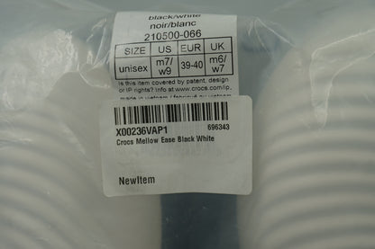 Crocs mellow ease black UK size men's 7/Women's 8