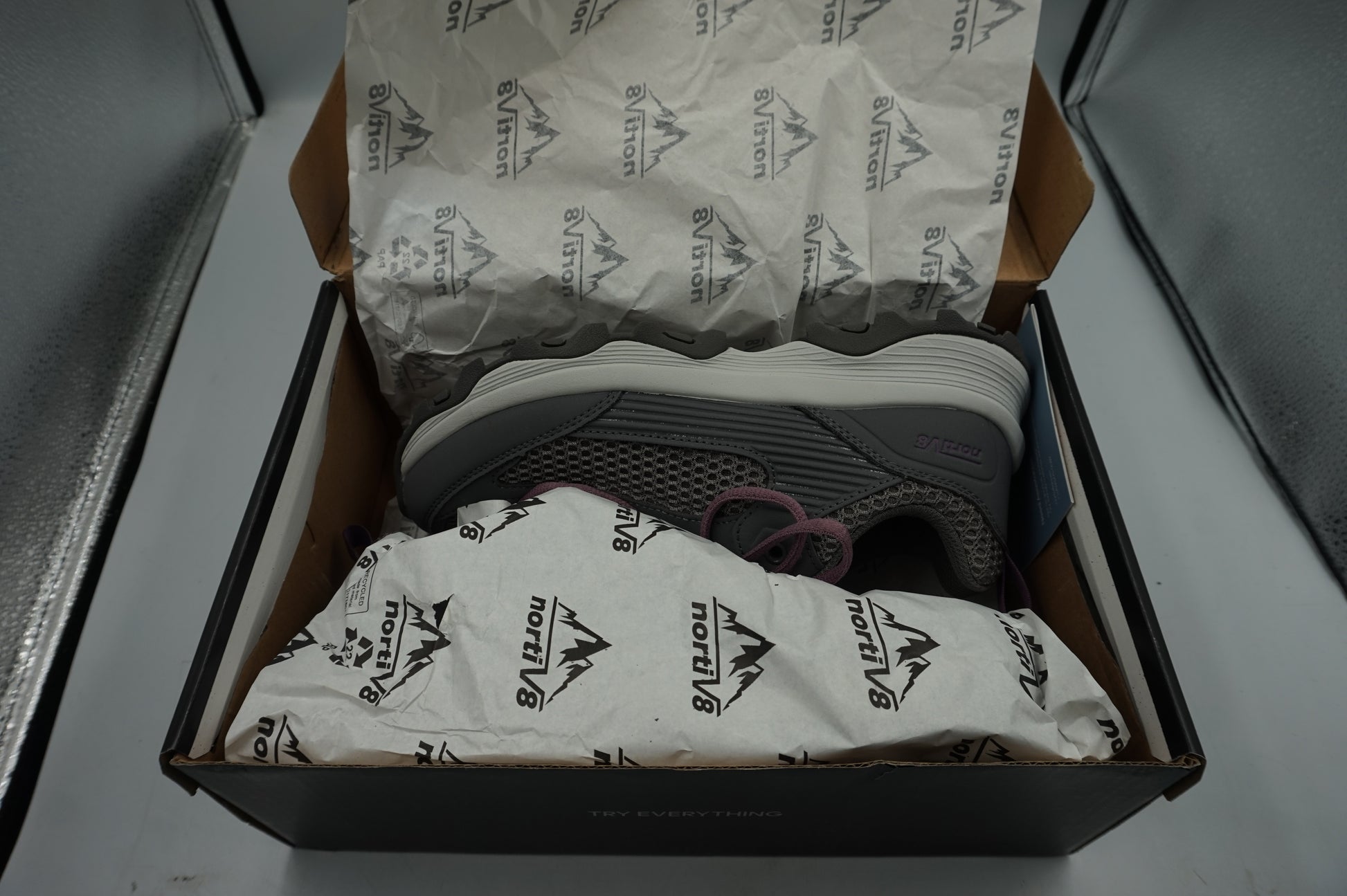 nortiv 8 dark grey women's hiking shoes SNHS243W UK size 7.5