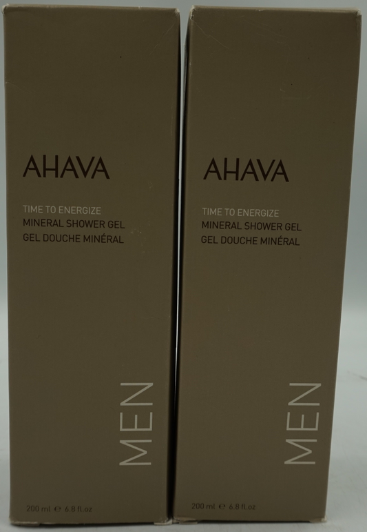 pack of 2 AHAVA time to energize mineral shower gel 200ml