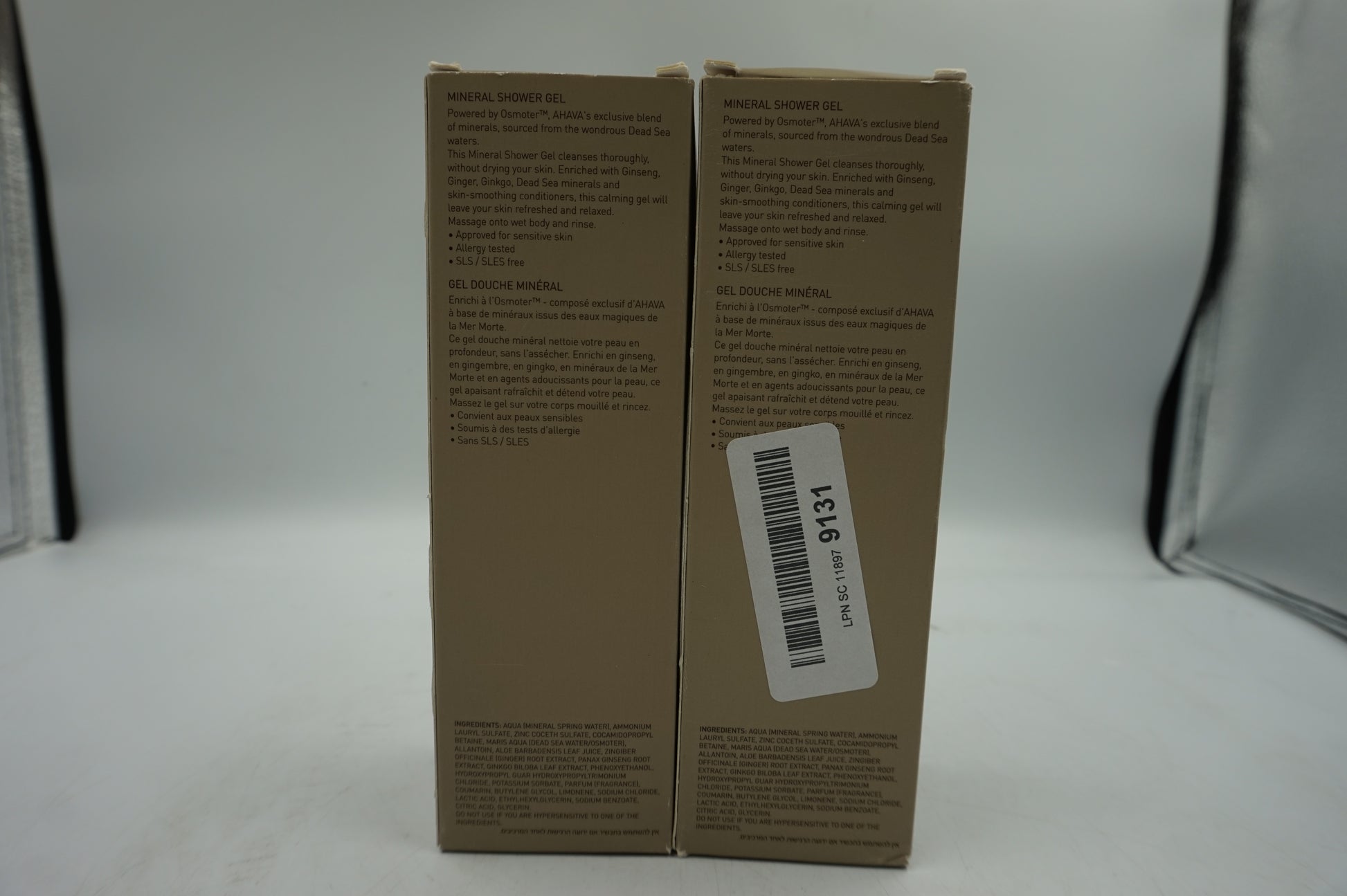 pack of 2 AHAVA time to energize mineral shower gel 200ml