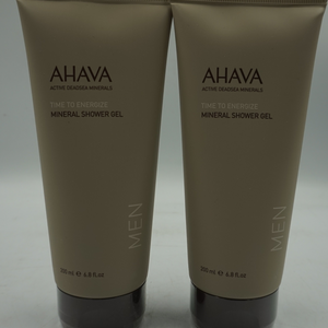 pack of 2 AHAVA time to energize mineral shower gel 200ml