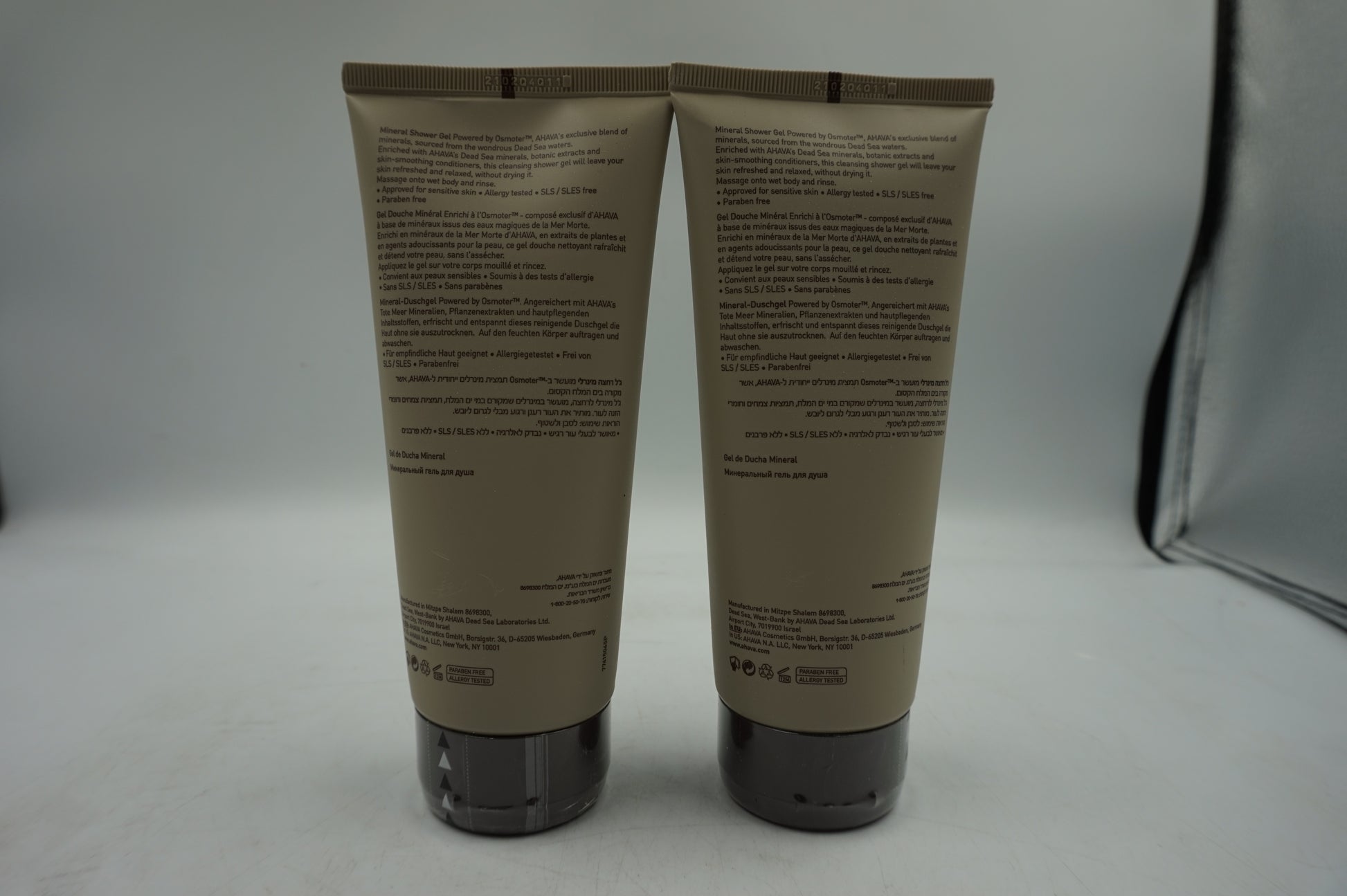 pack of 2 AHAVA time to energize mineral shower gel 200ml