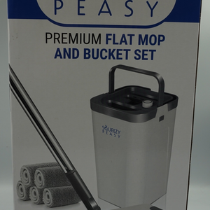 squeezypeasy premium flat mop and bucket set