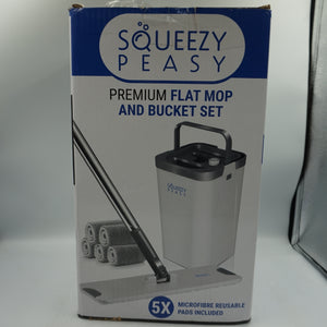 squeezypeasy premium flat mop and bucket set