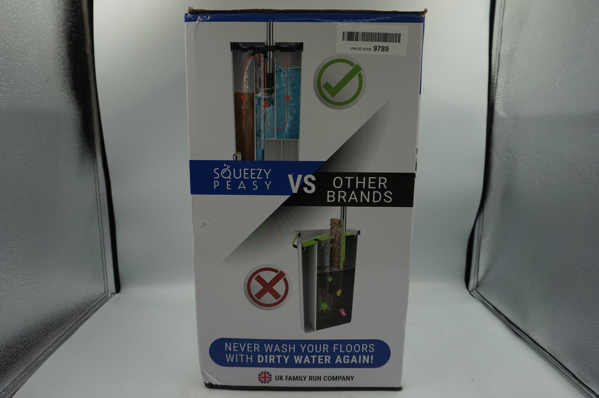 squeezypeasy premium flat mop and bucket set