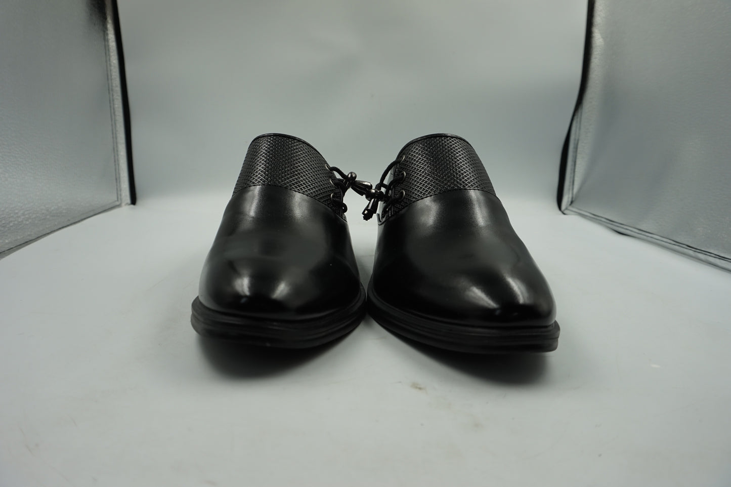 Bruno Marc leather monk strap lace pointed toe shoes UK size 6.5