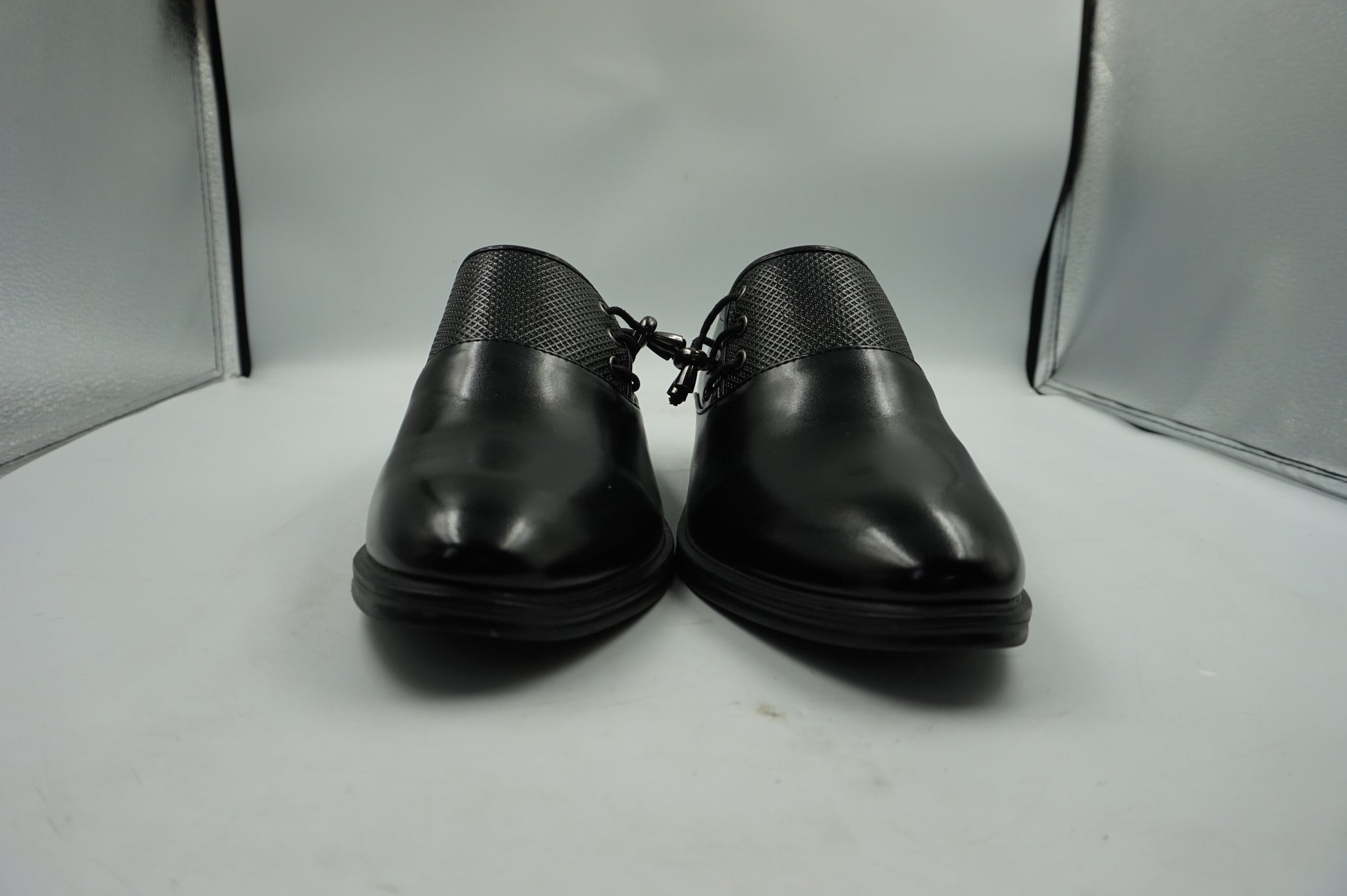 Bruno Marc leather monk strap lace pointed toe shoes UK size 6.5