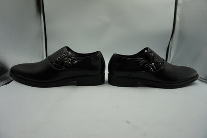 Bruno Marc leather monk strap lace pointed toe shoes UK size 6.5