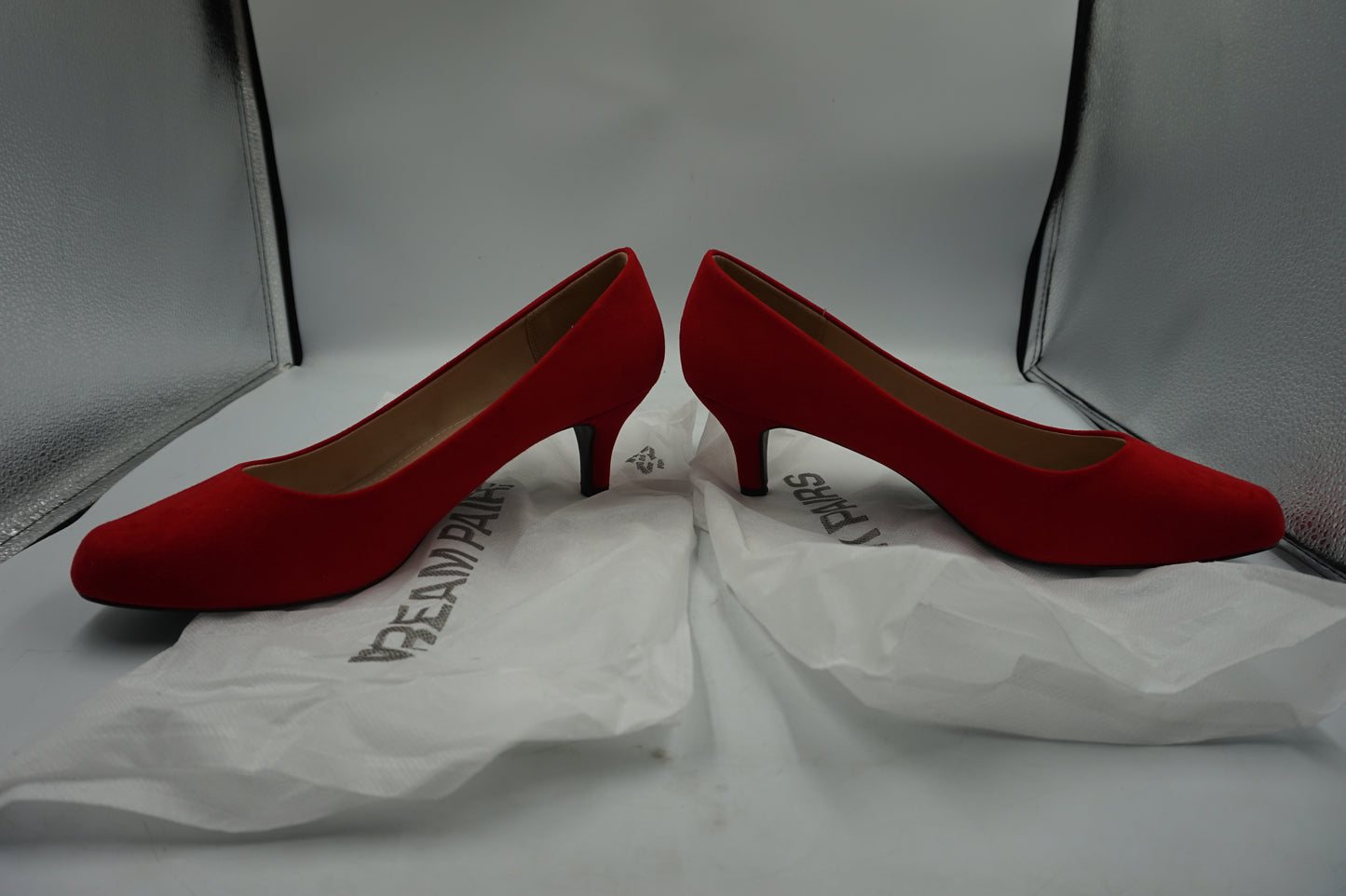 Dream pairs women's round toe low heel pump shoes UK size 10