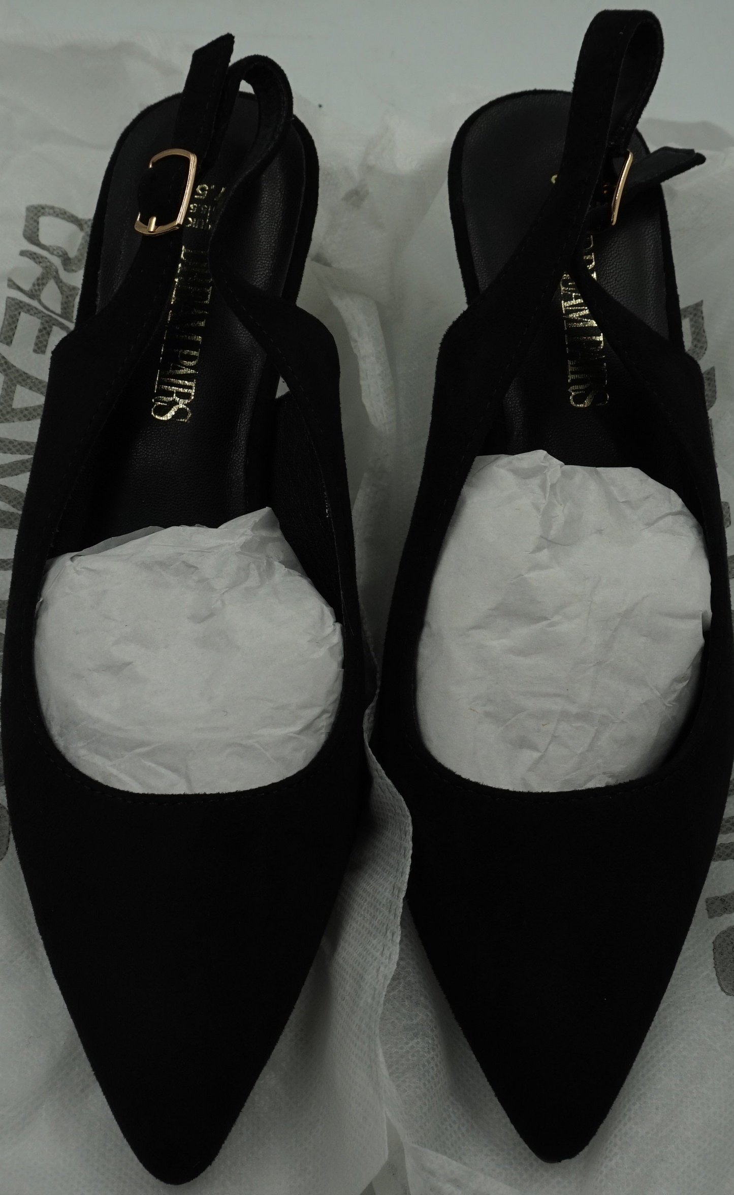 Dream Pairs pointed toe kitten heel slingback pump shoes UK size 6.5