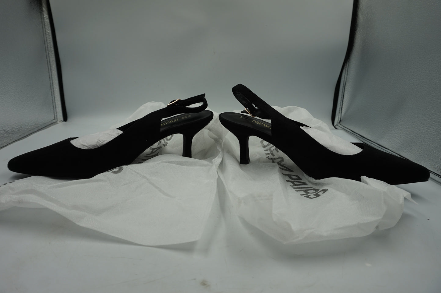 Dream Pairs pointed toe kitten heel slingback pump shoes UK size 6.5