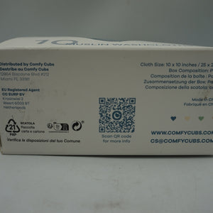 Pack of 10 Comfy cubs multicoloured muslin baby washcloths 25X25 CM