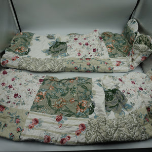 Full set King size floral patchwork quilt and pillows 102