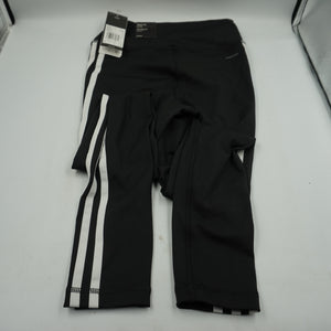 Adidas 3 stripped train essentials black gym tights leggings size XS