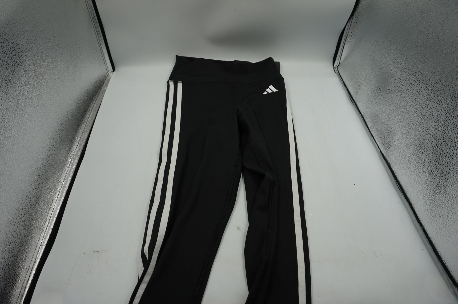 Adidas 3 stripped train essentials black gym tights leggings size XS