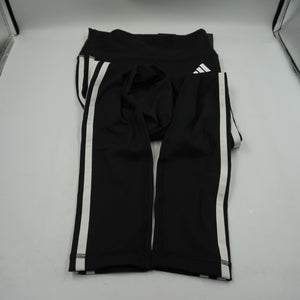 Adidas 3 stripped train essentials black gym tights leggings size XS