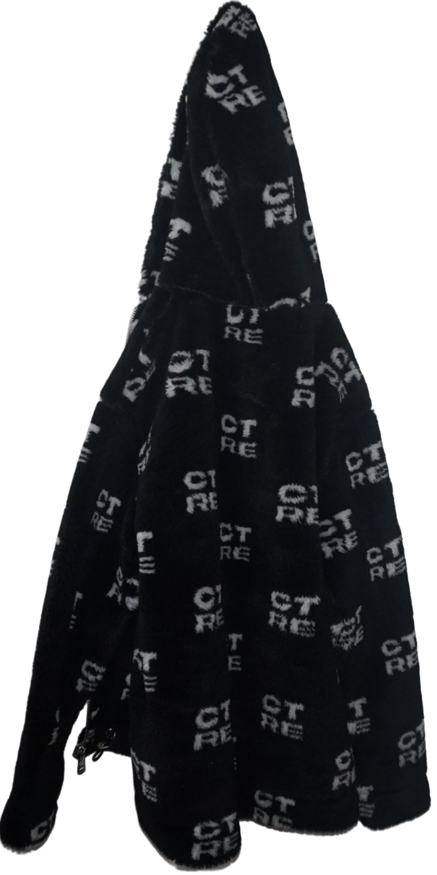 The Couture Club CTRE fur logo oversized hooded jacket size XXS