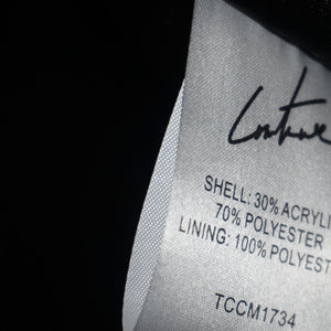 The Couture Club CTRE fur logo oversized hooded jacket size XXS