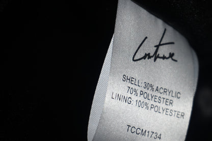 The Couture Club CTRE fur logo oversized hooded jacket size XXS