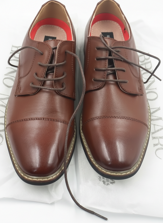 Bruno marc men's classic cap-toe shoes UK size 10 Prince-6