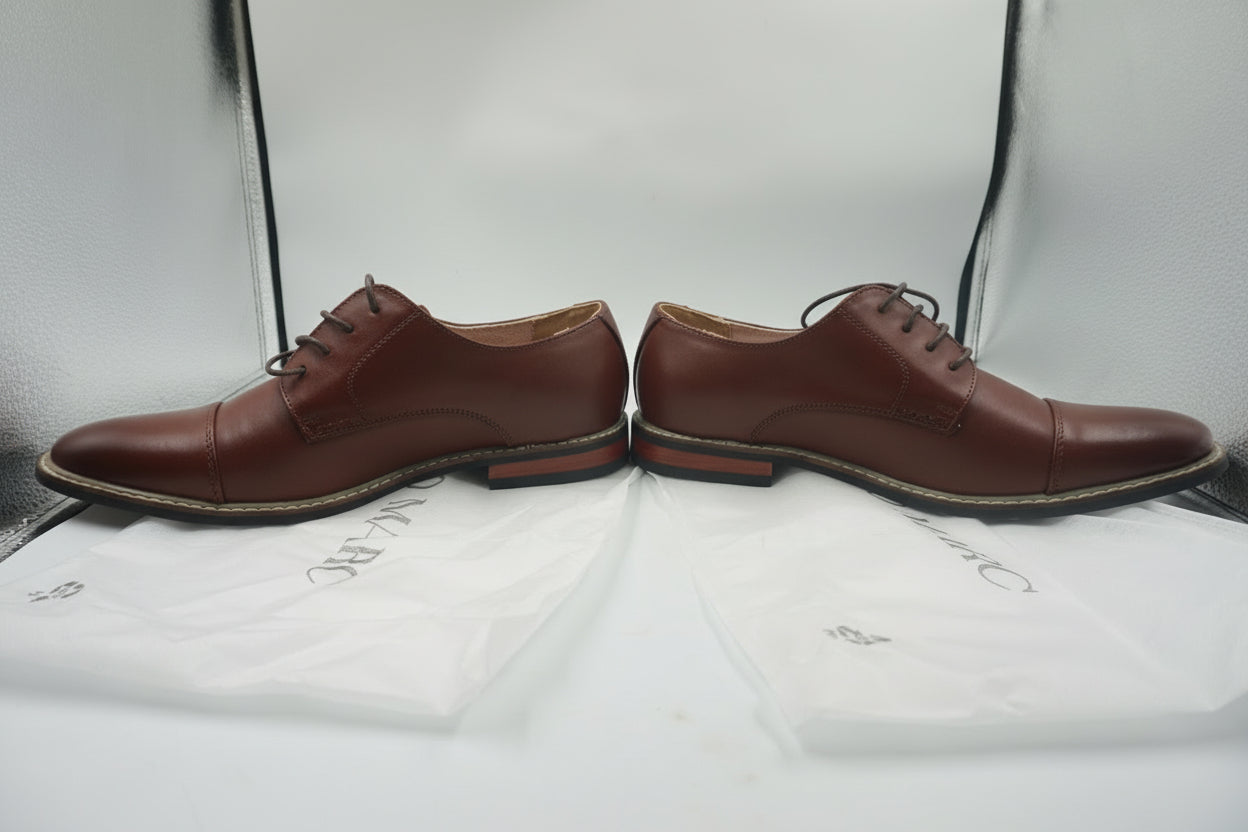 Bruno marc men's classic cap-toe shoes UK size 10 Prince-6