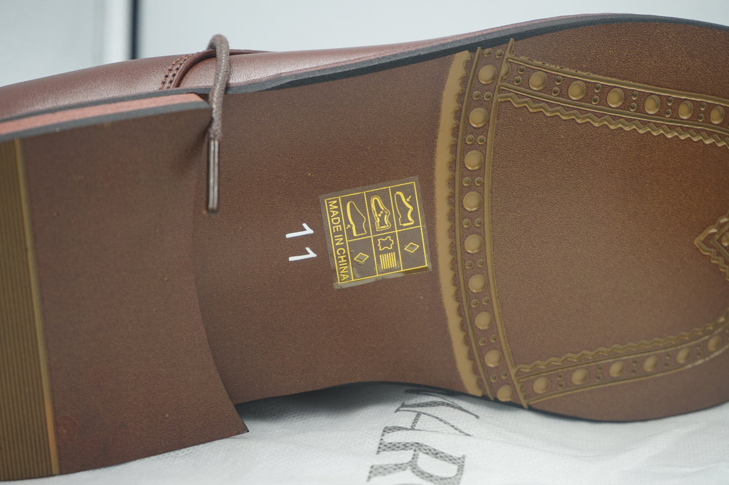 Bruno marc men's classic cap-toe shoes UK size 10 Prince-6