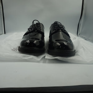 Bruno marc Men's Black pat synthetic leather dress shoes UK size 9 Downing-02