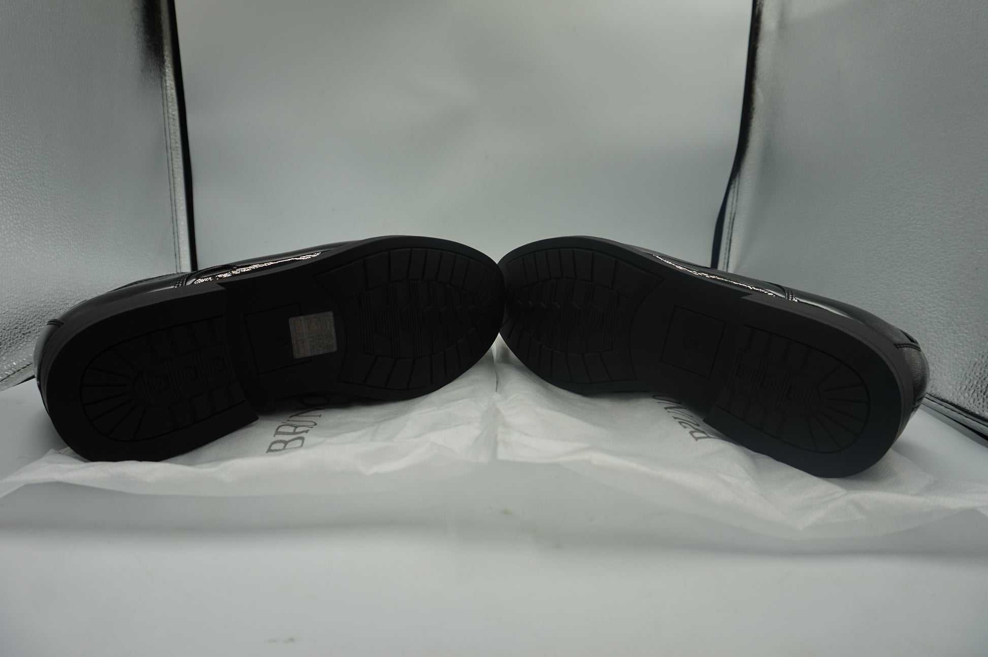 Bruno marc Men's Black pat synthetic leather dress shoes UK size 9 Downing-02