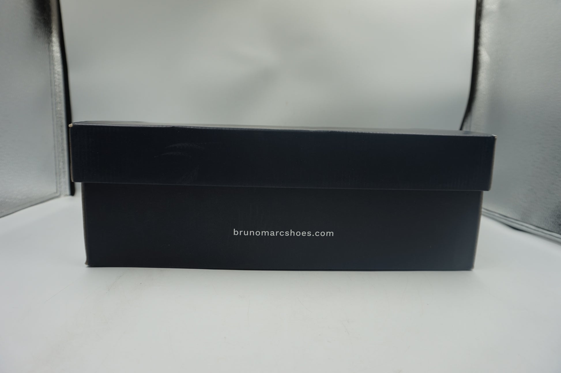 Bruno marc Men's Black pat synthetic leather dress shoes UK size 9 Downing-02