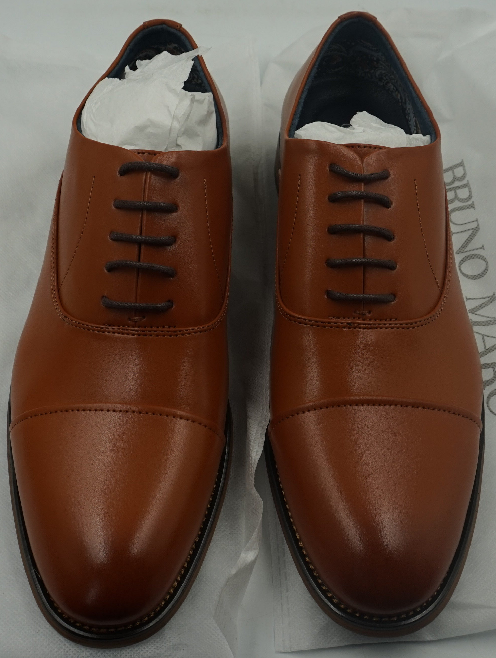 Bruno Marc men's cap toe PU leather shoes UK size 10 Louis_2