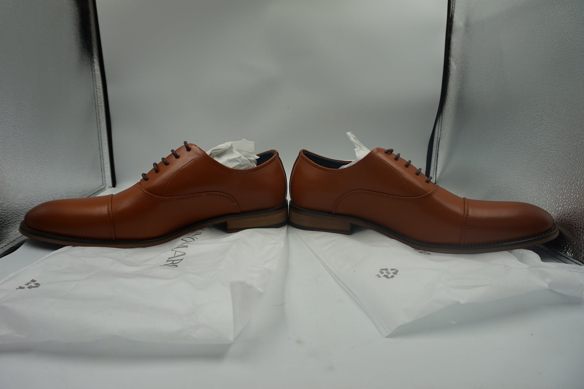 Bruno Marc men's cap toe PU leather shoes UK size 10 Louis_2