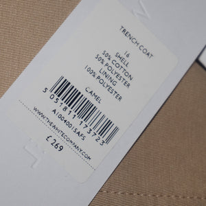 The White company camel Trench coat UK size 16