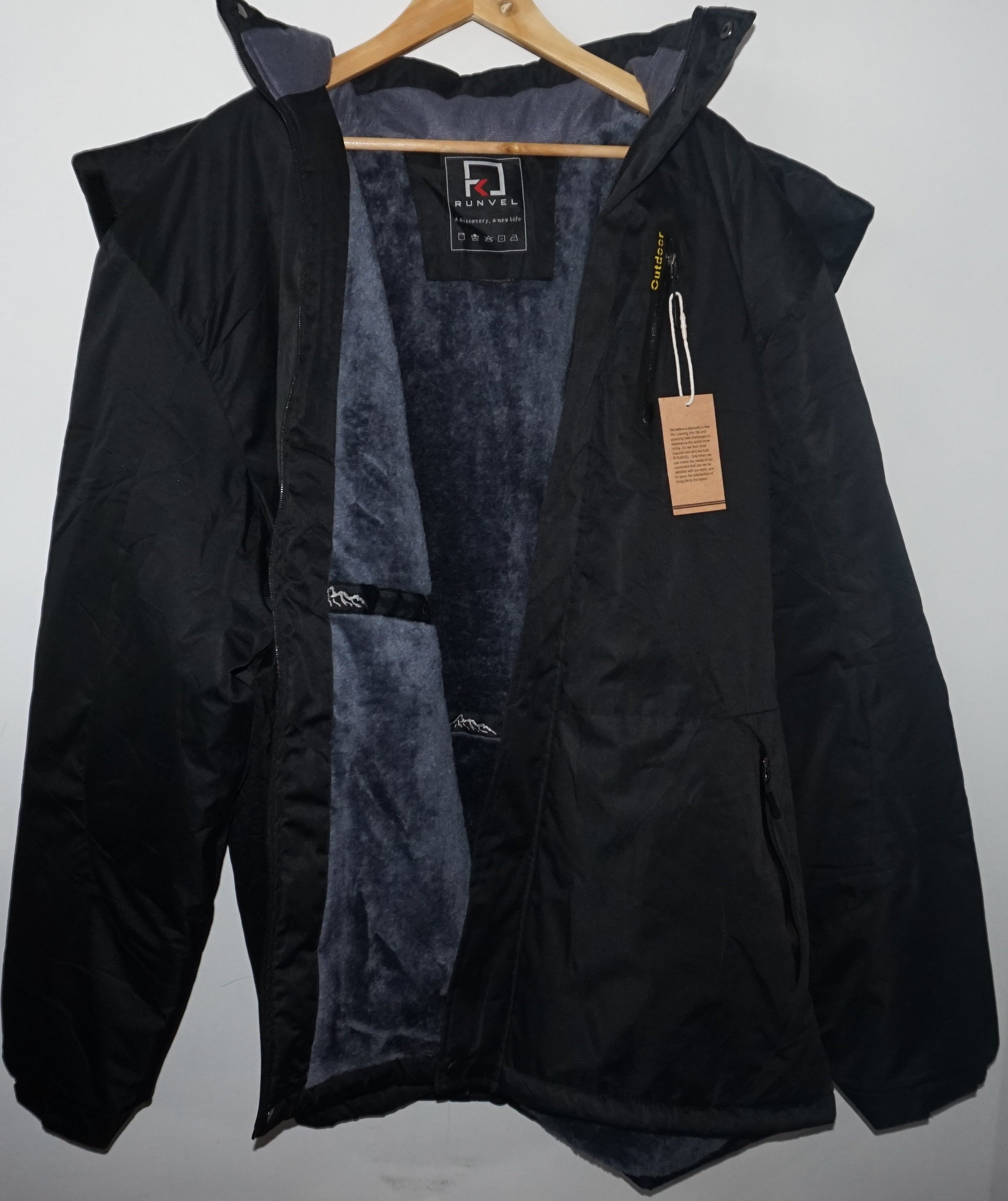 Runvel Women's winter waterproof hooded fleece ski jacket UK size 3XLplus